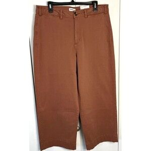 Sonoma Womens High Waist Wide Leg Cinnamon Coffee Size 16 Pants NWT